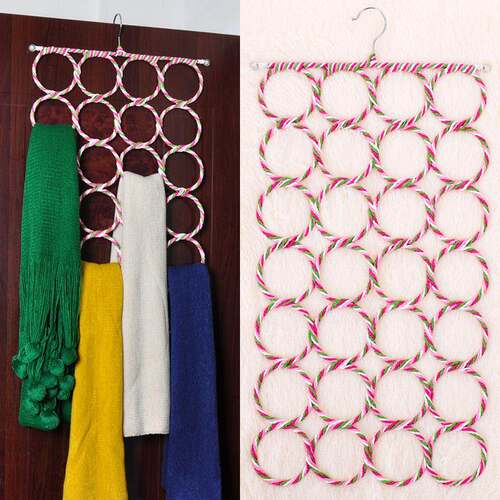 Creative Home Hanger Paper Rattan Hanger Multi-circle Tie Di