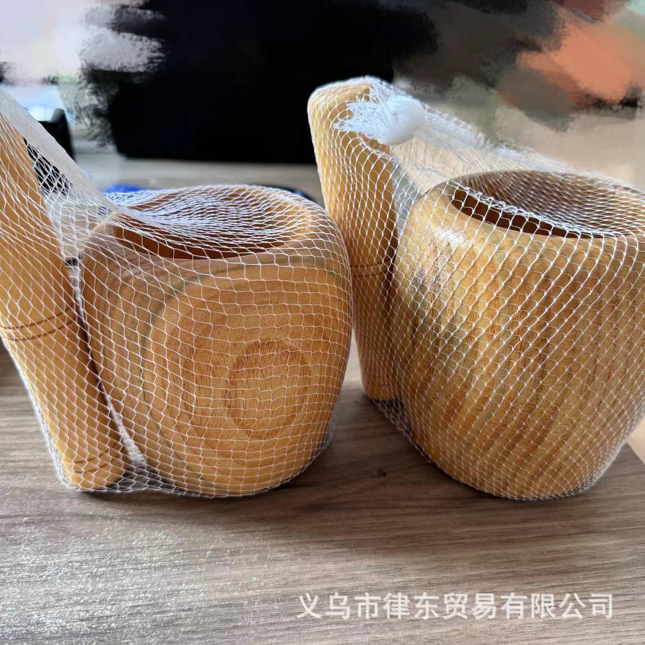 Household Manual Solid Wood Garlic Masher, Bamboo Garlic Mor