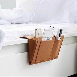 Large Capacity Multi-Compartment Felt Bedside Organizer Hang