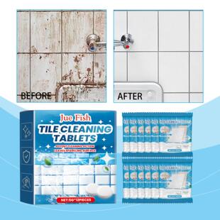 JUE FISH Tile Cleaning Effervescent Tablets - Effective for