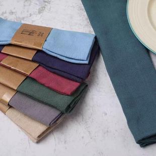 Linen Table Cotton Cloth Handkerchief Napkin Polyester