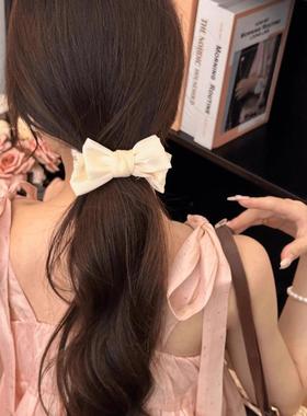 Bow hair accessory for buns, small hair clips for high ponyt