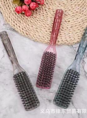 23.5cm Thick-Handle Long Crystal Shoe Brush, Plastic Stiff B