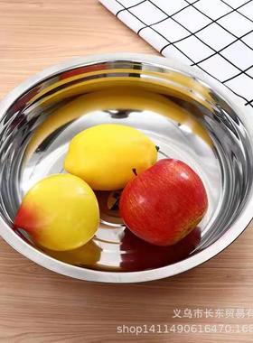 Non-magnetic stainless steel round platter for household use