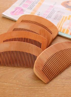 Peachwood Comb, Thick and Dense Teeth, Massage Comb, Small R