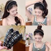 Headband Hair Pearl Adult Clip Women with for Clamp