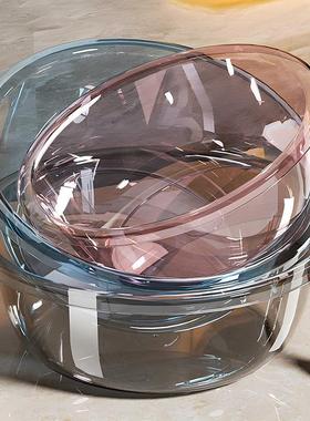 Large, durable, and thickened transparent plastic basin for