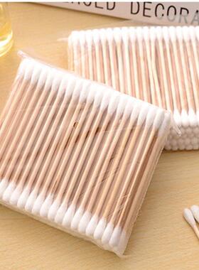 Dual-head cotton swabs for cleaning, makeup removal, ear cle
