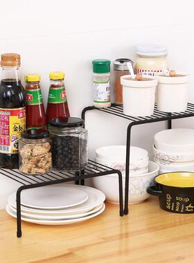 Tiered Iron Kitchen Storage Rack for Dishes and Utensils, Ho