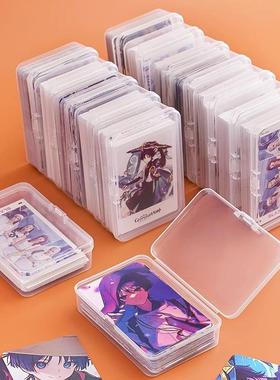 Transparent Dust-proof Card Storage Box with Lid for Childre