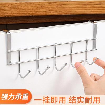 Behind-the-door stainless steel hooks, no-drilling required