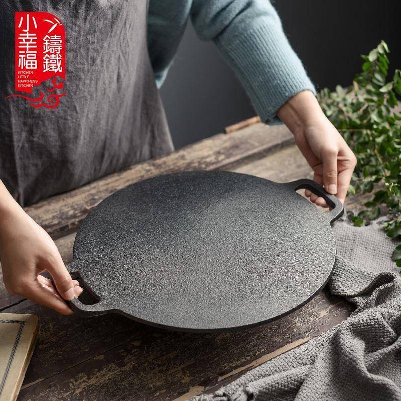 Cast iron griddle pan commercial gas flat pancake pan titani