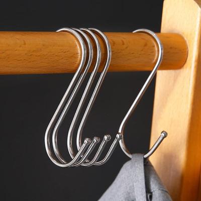 S-shaped metal hooks for multifunctional use in kitchens, cl