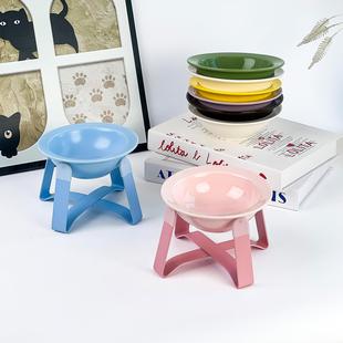 Korean pet bowl, flying saucer design, neck-protecting eleva