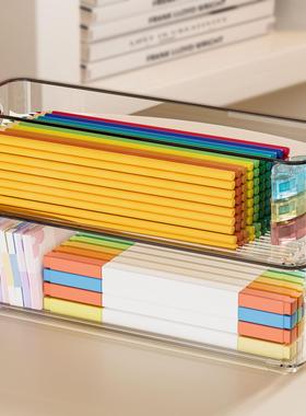 Pencil storage box, transparent stationery box, clear plasti