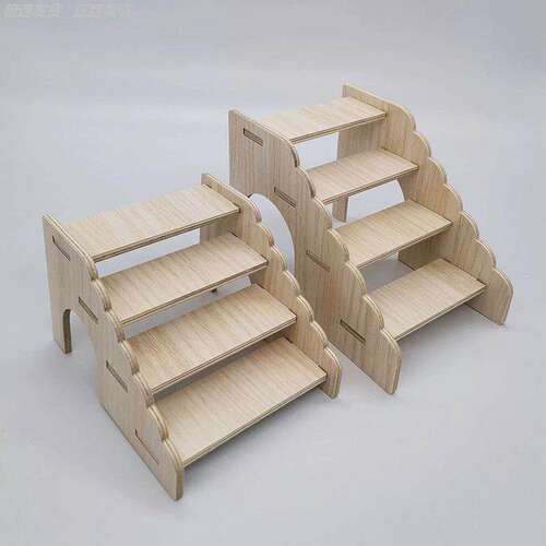 木质爬梯仓鼠玩具金丝熊躲用品