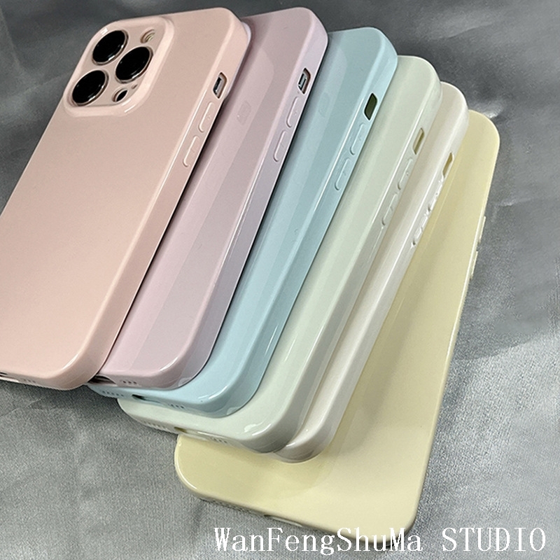 纯色简约马卡龙适用iPhone16