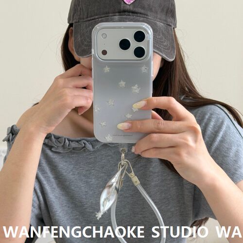 灰白渐变镂空星苹果16pro