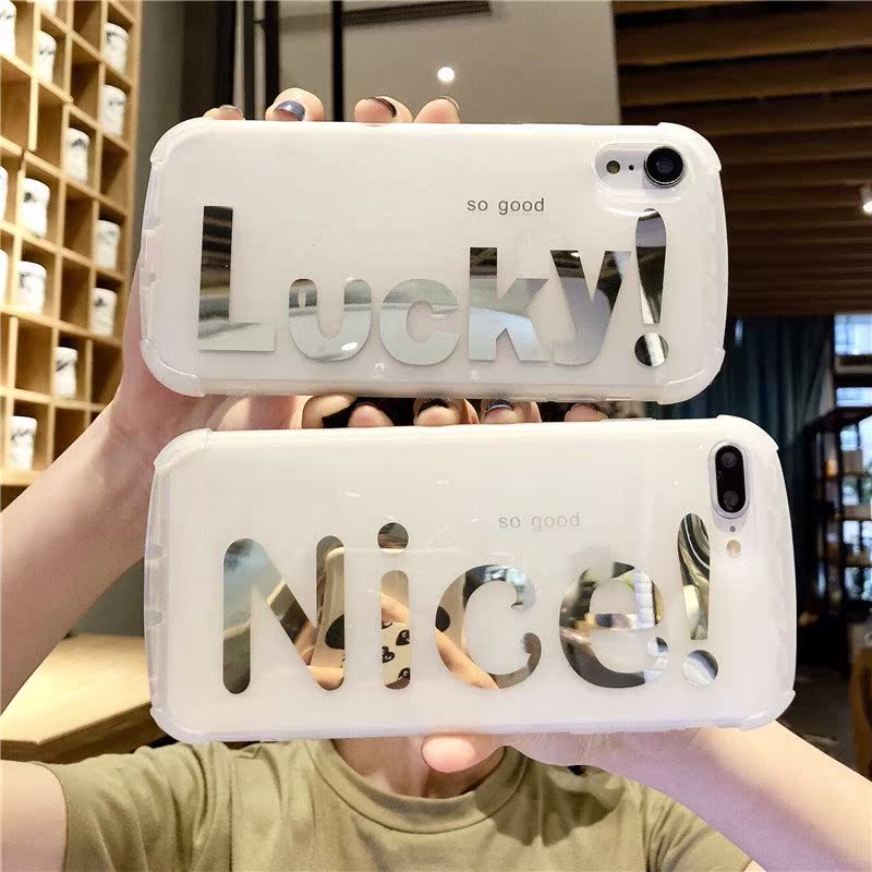 潮牌烫金字母iphonexsmax 6s手机壳热销0件包邮