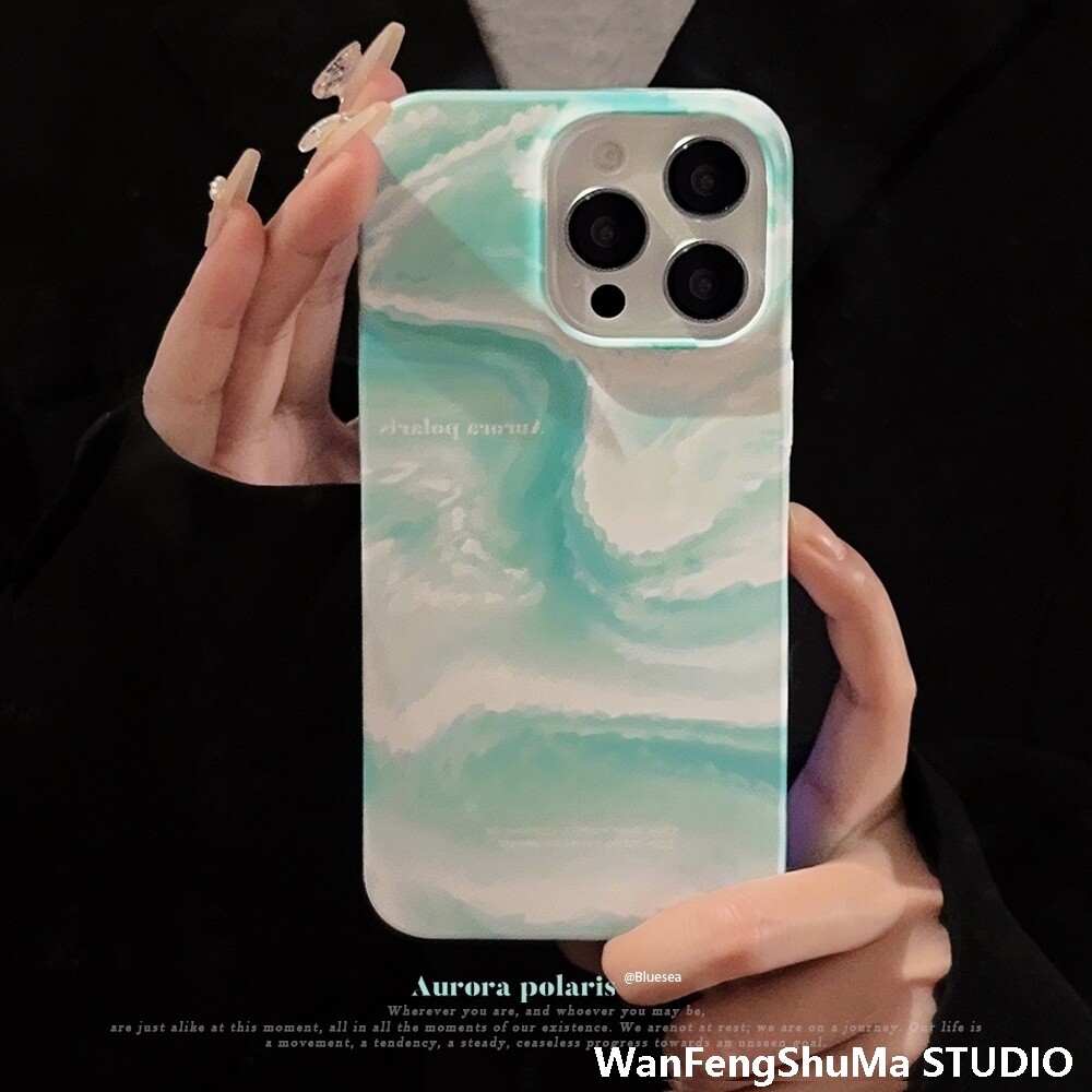 여름 바다 물결 14PROMAX IPHONE13에 적합 APPLE 15 휴대폰 케이스 11 반투명 12 필름 하드
