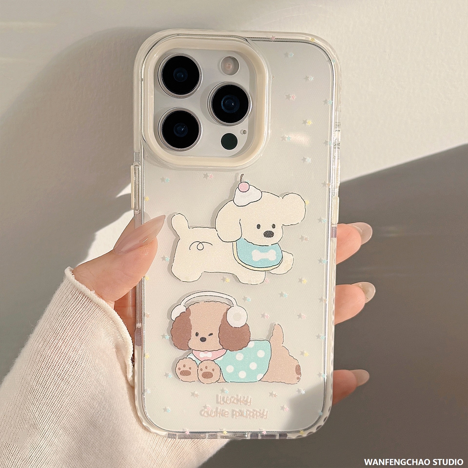 星星小狗iPhone15promax苹果16手机壳适用14韩风卡通13透明11防摔