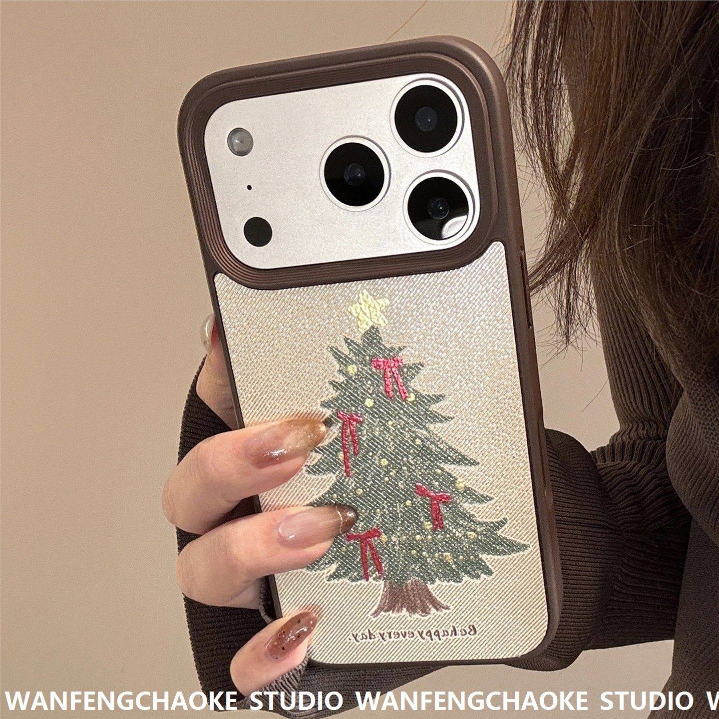 鎏金圣诞树苹果17promax手机包17皮质高级感15适用iPhone16防摔13,运动包/户外包/配件,钱包,淘宝优惠券,粉丝福利购,淘宝优惠卷