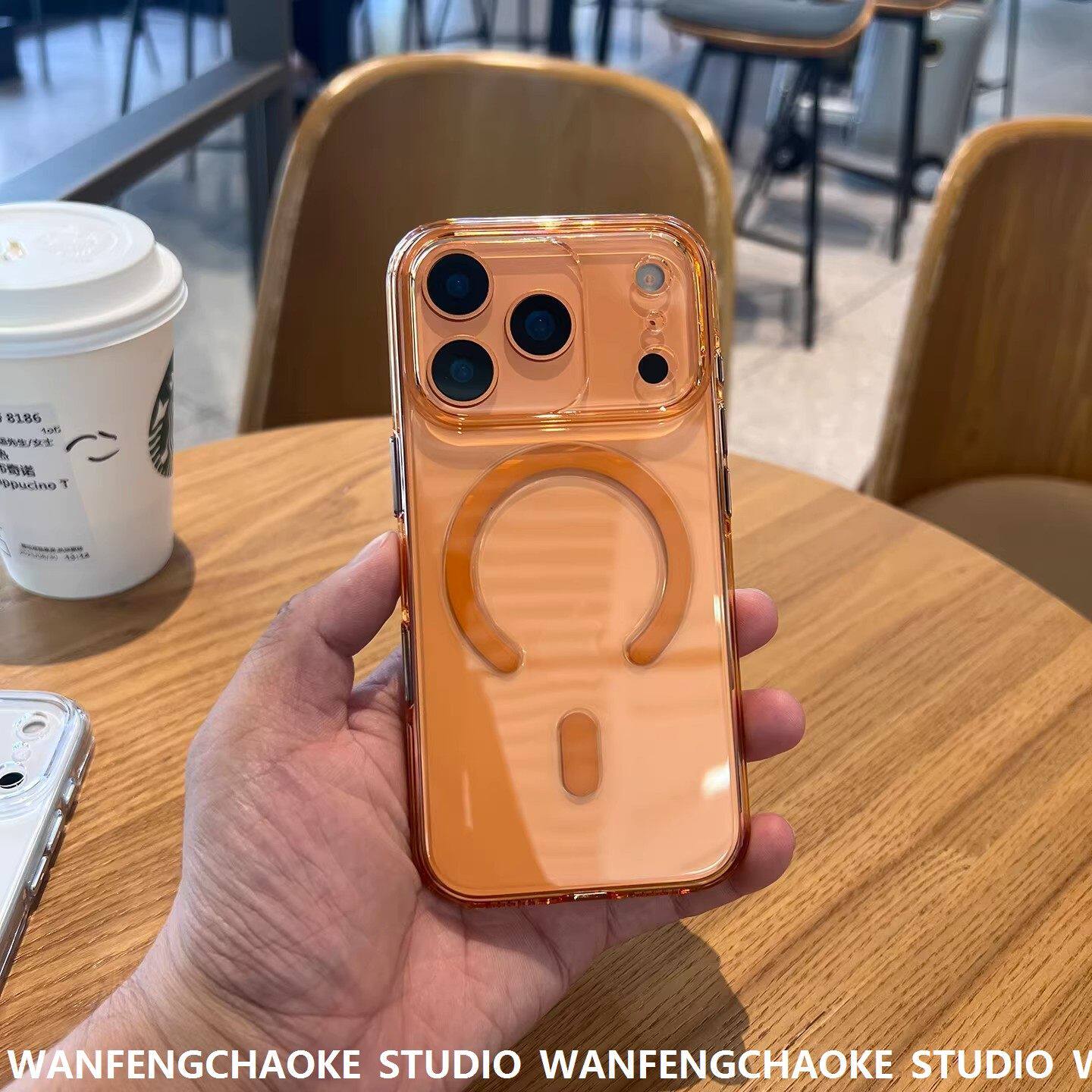 透明不发黄适用iPhone17保护套磁吸Ai拍照按键苹果17promax手机包