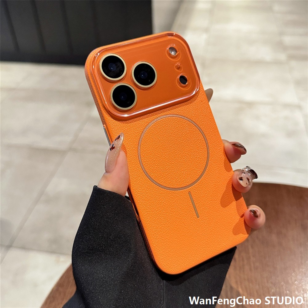 简约纯色荔枝纹磁吸视窗适