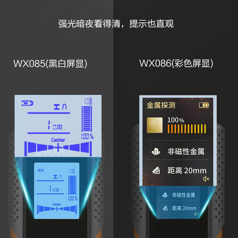 新款墙体探测仪WX086钢筋管线 线暗线 线墙内透视金属包邮