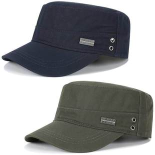 平顶帽男秋冬时尚休闲中老年帽子鸭舌帽爸爸爷爷男款户外棒球帽