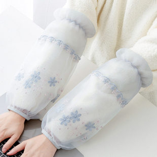 蕾丝套袖2025新款女式袖套秋冬羽绒服漂亮秀套耐脏女款护手袖防污