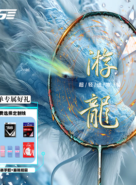 VS威臣游龙羽毛球拍强攻型拍国风进攻速度4U5U碳素纤维超轻单拍粉