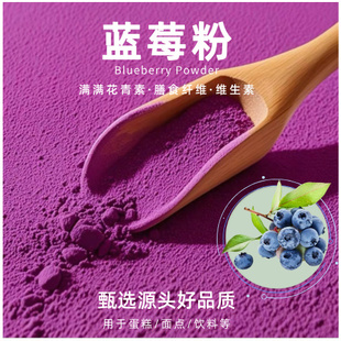 蓝莓粉烘焙果汁粉蛋糕奶茶专用花青素蓝莓果粉饮料粉商用正品包邮