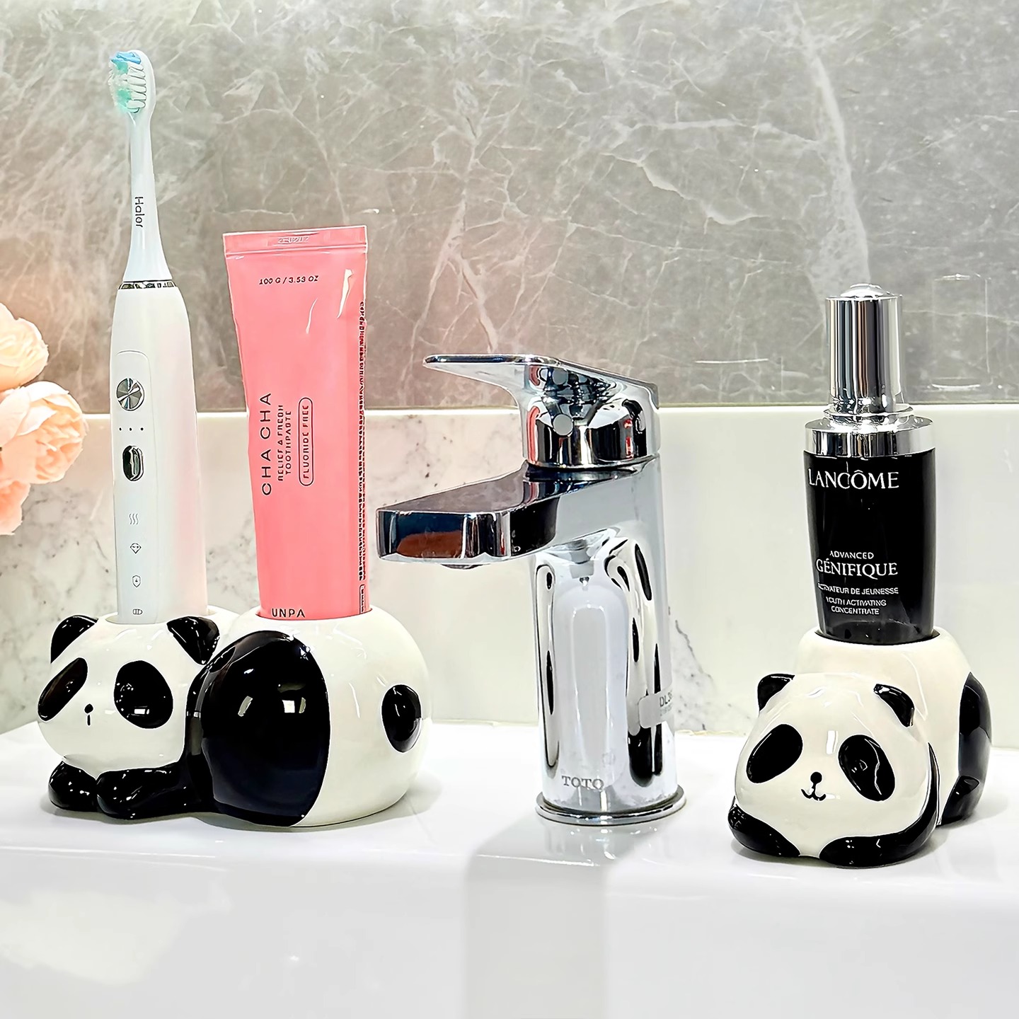 BSD可爱熊猫牙刷置物架