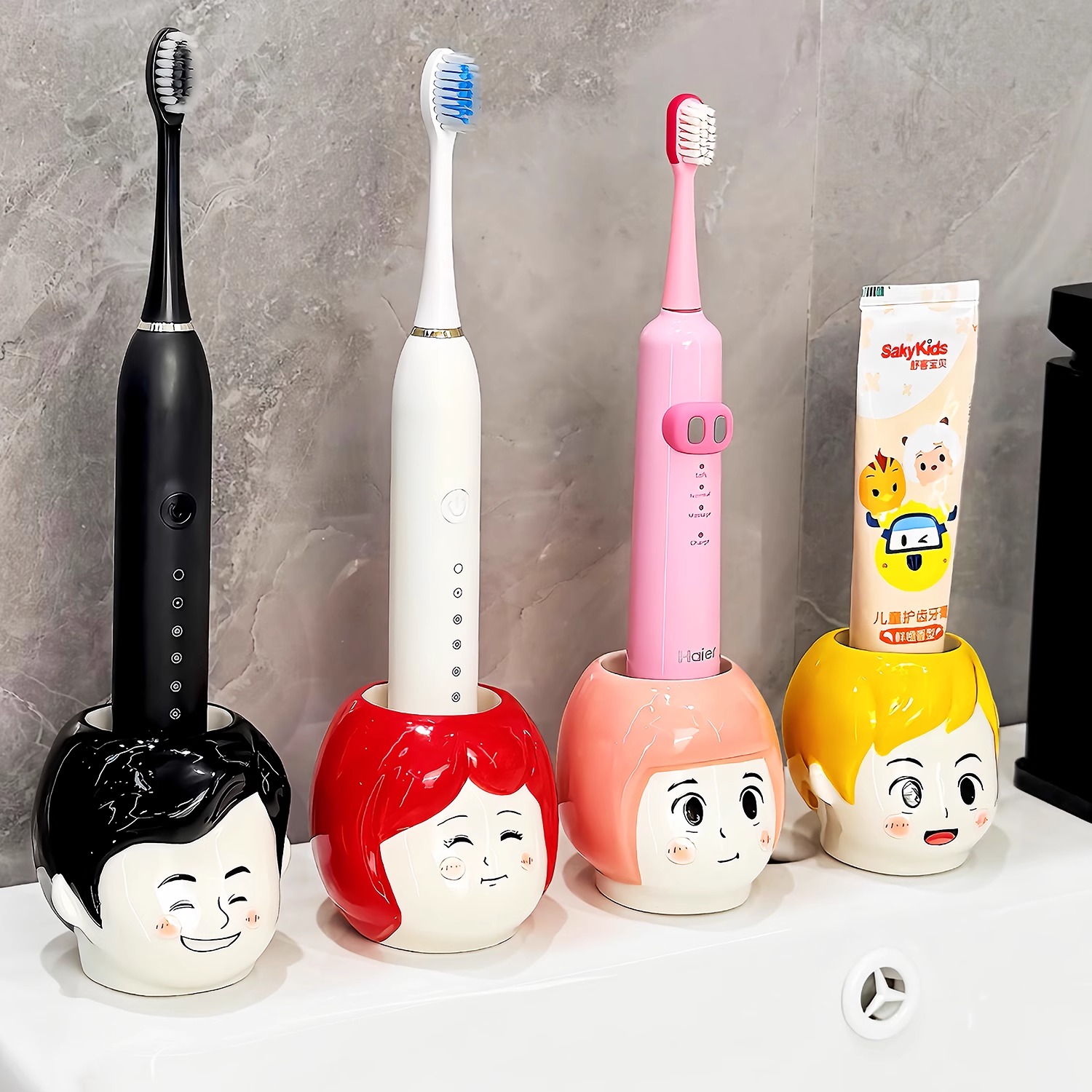 BSD可爱陶瓷公仔电动牙刷置物架