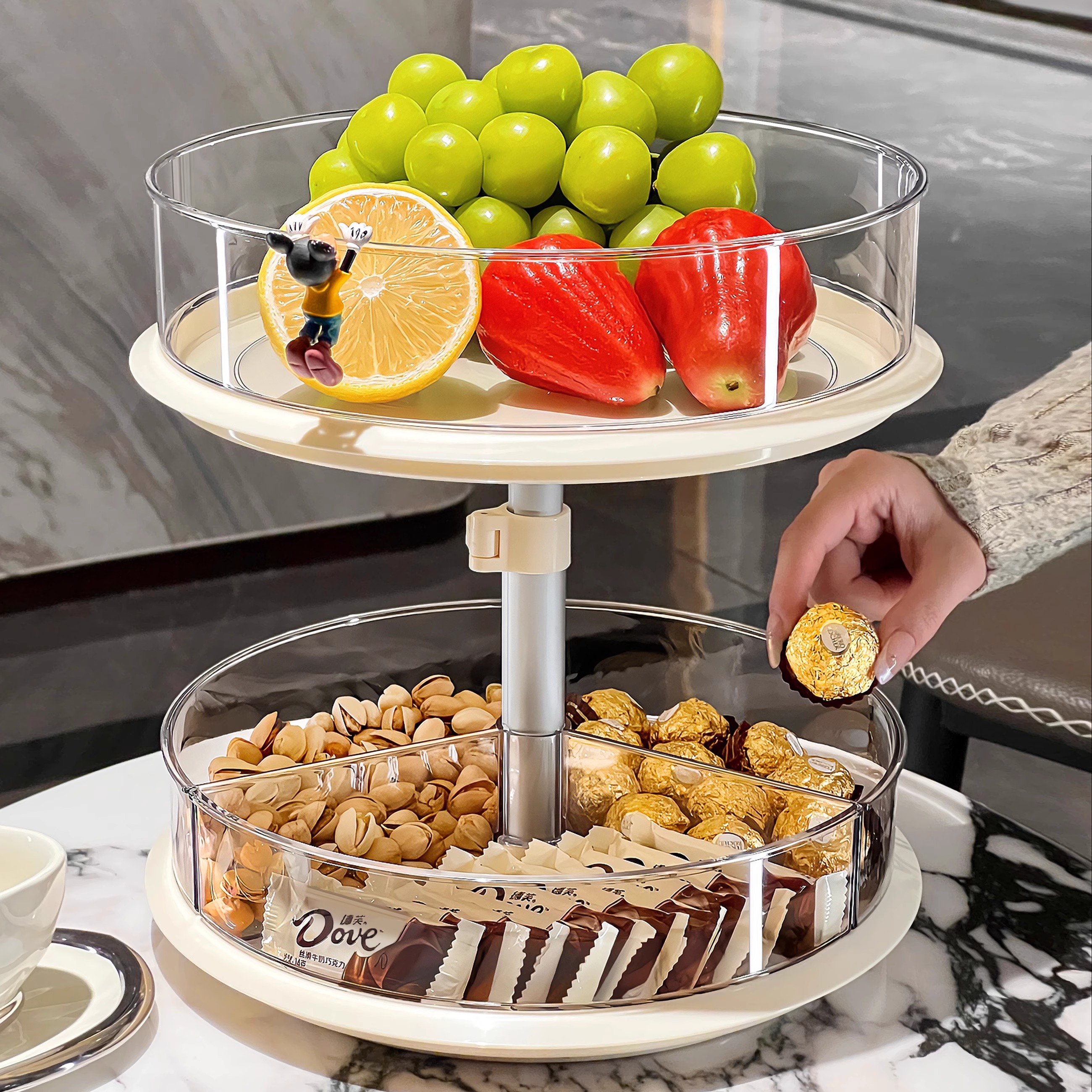 BSD新款旋转升降水果盘