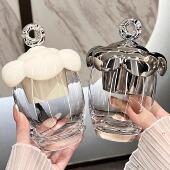 轻奢漏斗烟灰缸带盖子防飞灰家用客厅创意个性 陶瓷办公室烟缸高级