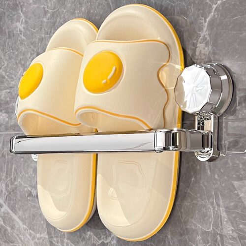 BSD银色吸盘拖鞋架浴室