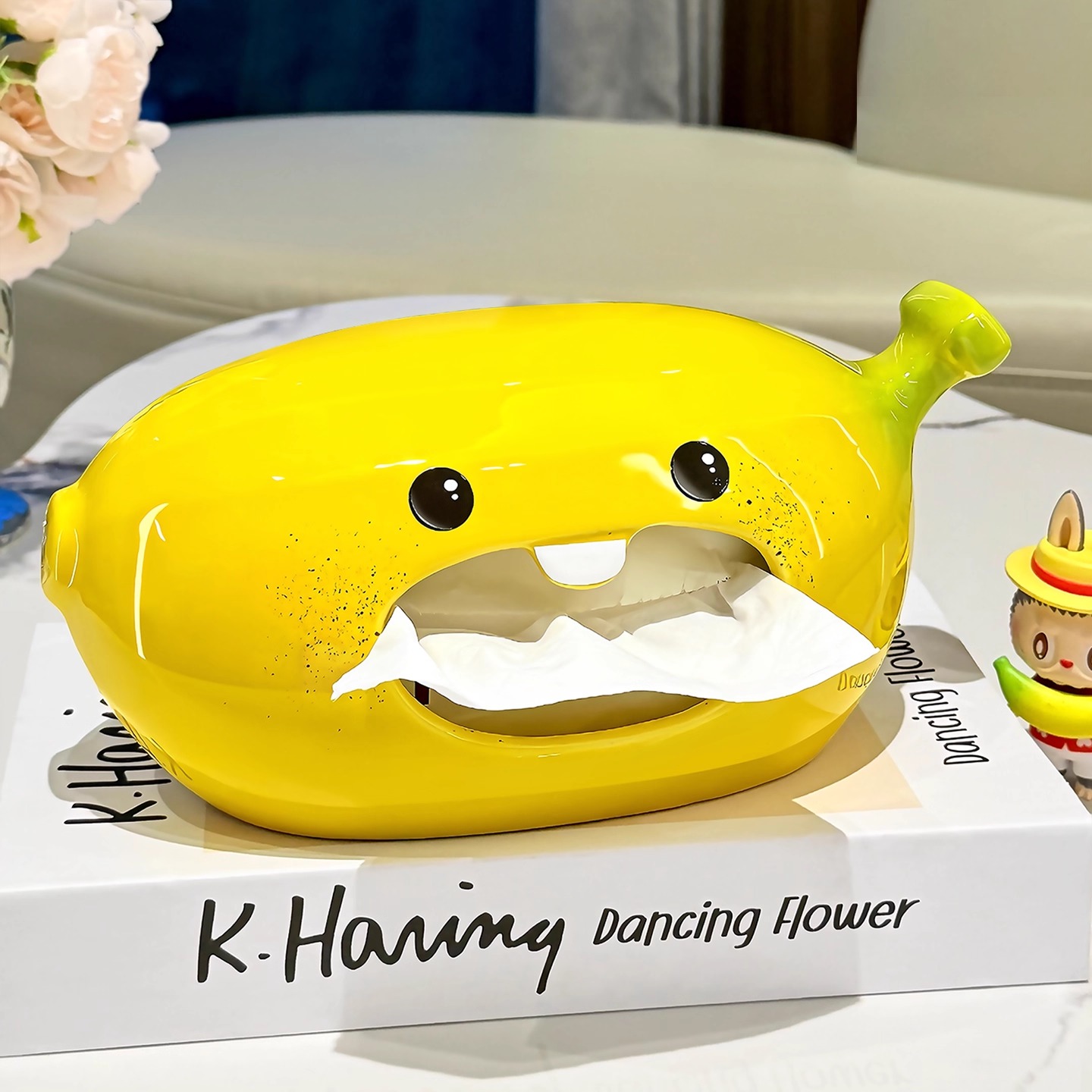 BSD可爱陶瓷香蕉纸巾盒客厅轻奢