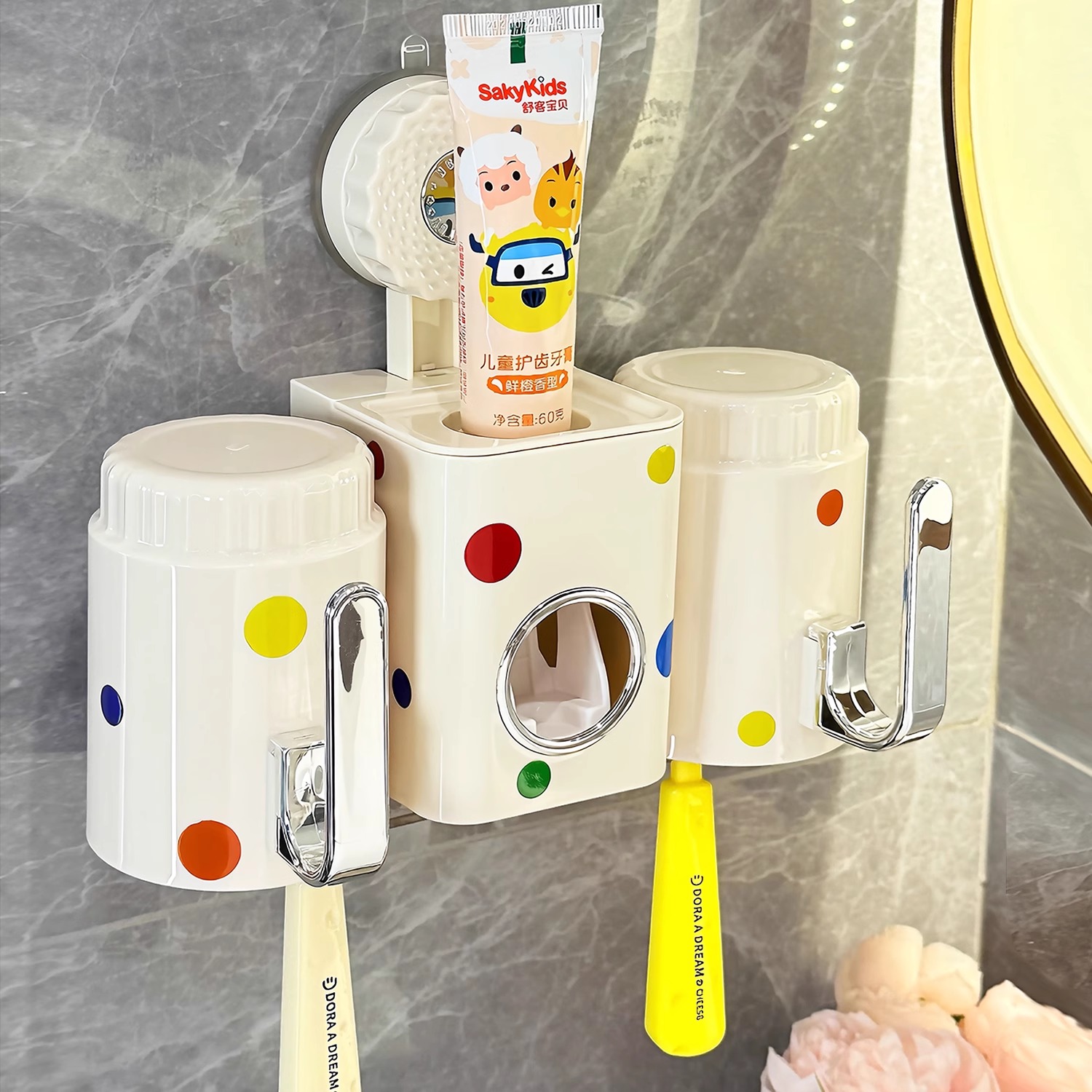 BSD吸盘牙刷置物架壁挂式
