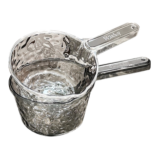 家用水瓢摔不破加深加厚长柄厨房大号水勺透明塑料洗头勺子舀水瓢