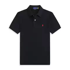 Summer New Men's Short-Sleeve T-Shirt, Large Size, Loose Fit, Solid Color, Collared Shirt, Casual Half-Sleeve, Pure Cotton T-Shirt, Summer Embroidered Logo