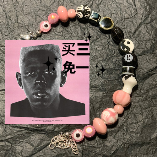 Yvette Studio原创设计Tyler专辑封面手链嘻哈说唱小众饰品