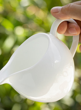 丰阁羊脂玉白瓷公道杯分茶器