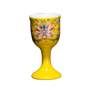 陶瓷酒杯套装白酒杯仿古代高脚杯小酒盅家用中式宫廷珐琅彩烈酒杯