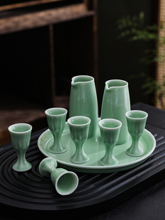 陶瓷酒具套装二两分酒器小酒壶白酒杯一口杯黄酒烈酒酒盅日式清酒