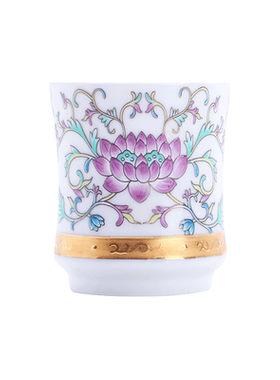 景德镇陶瓷鎏银白酒杯999纯银杯白烈黄酒杯酒具主人单二1两小酒盅