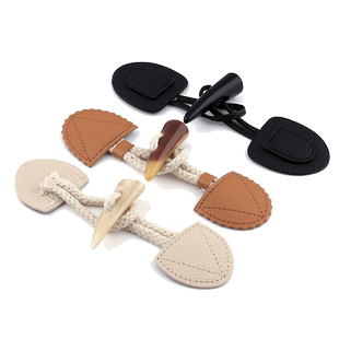 牛角扣子高档女士风衣毛呢大衣纽扣毛衣羊羔毛外套牛角对扣配件