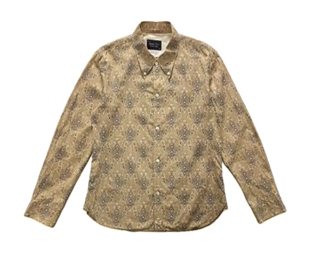 Vintage中古NUMBER (N) INE宫下贵裕民族风摇滚迷幻雕花长袖衬衫