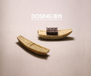 仿真微 迷你版小号 木船 小船 小舟 树脂微景观模型摆件场景